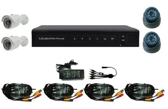 Los sistemas 4CH DVR e IR independientes de la cámara de seguridad en el hogar cubren con una cúpula cámaras