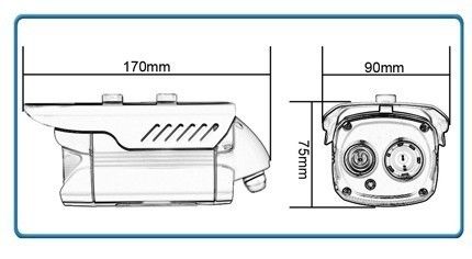H.264 imperméabilisent l'appareil-photo d'IP de Megapixel avec une chaîne de la rangée 20m IR de LED pour l'usage extérieur