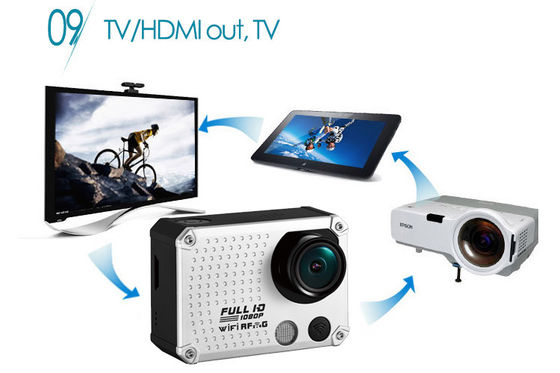 Alta cámara de los deportes al aire libre de Difinition 1080P/pequeña cámara de la acción DV para el puerto de los animales domésticos USB 2,0