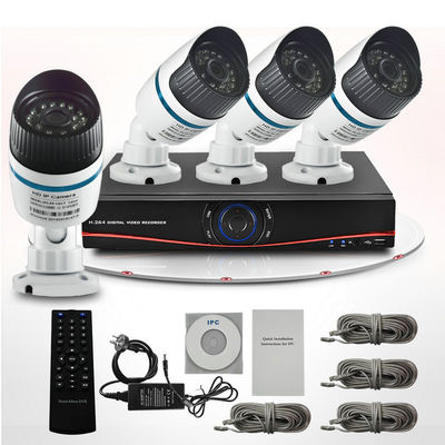 Portable 4CH NVR Network Video Recorder DVR h264 with 720P IP Camera Support ONVIF
