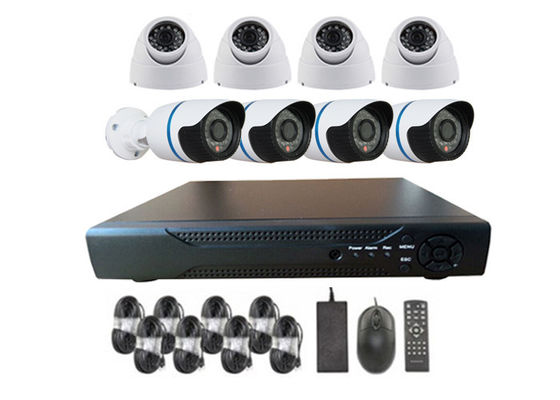 2 Mega Pixel 8 Channel Outdoor Home Security Camera Systems With NVR