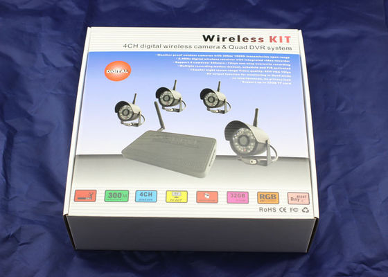Sistema sem fio da câmara de segurança do canal em forma de u DVR do suporte 4 com a antena de 17 dBm