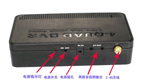 Four omnidirectional antenna Digital Wireless DVR Security System 2.4GHz RF