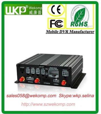 SD MDVR 4-CH video input gps 3g Wireless DVR Security Recorder with free CMS software