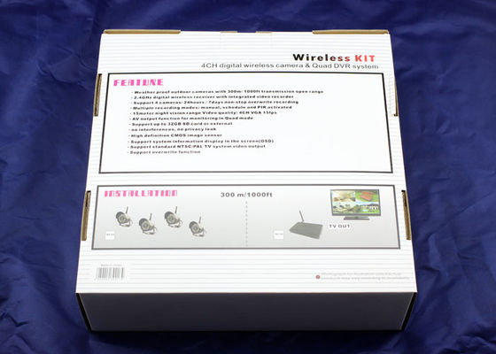 Professional Indoor Villa Surveillance 4 channel DVR security system 2.4G