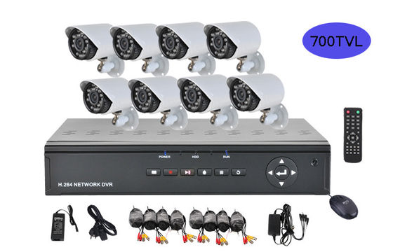 8 Channel Dvr Security System 700TVL High Resolution 1/3" CMOS Camera