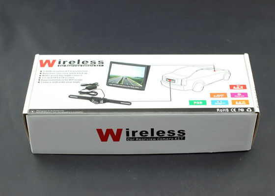 TFT LCD License Plate Rear View wireless car backup camera , 110 degree viewing angle